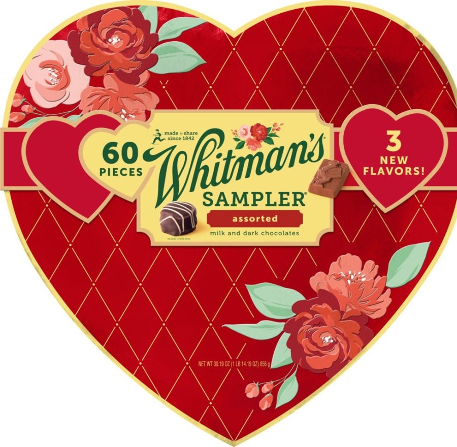 Valentines Day Russell Stover | Whitman'S Sampler Romantic Floral Jumbo Heart, 30.19 Oz.