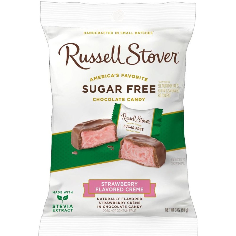 Chocolate Russell Stover | Sugar Free Strawberry Creme, 3 Oz. Bag