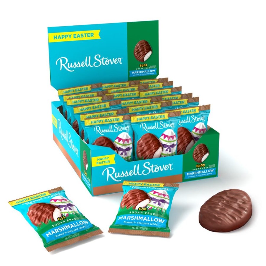 Easter Russell Stover | Sugar Free Milk Chocolate Marshmallow Egg, 1.3 Oz., Case Of 18