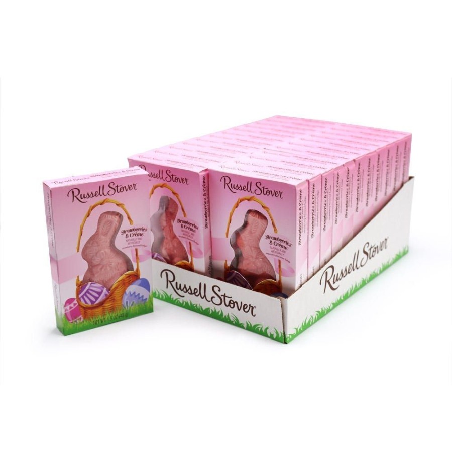 Easter Russell Stover | Strawberries 'N Cream Solid Rabbit, 1.5 Oz., Case Of 24