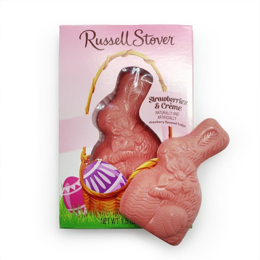 Easter Russell Stover | Strawberries 'N Cream Solid Rabbit, 1.5 Oz., Case Of 24