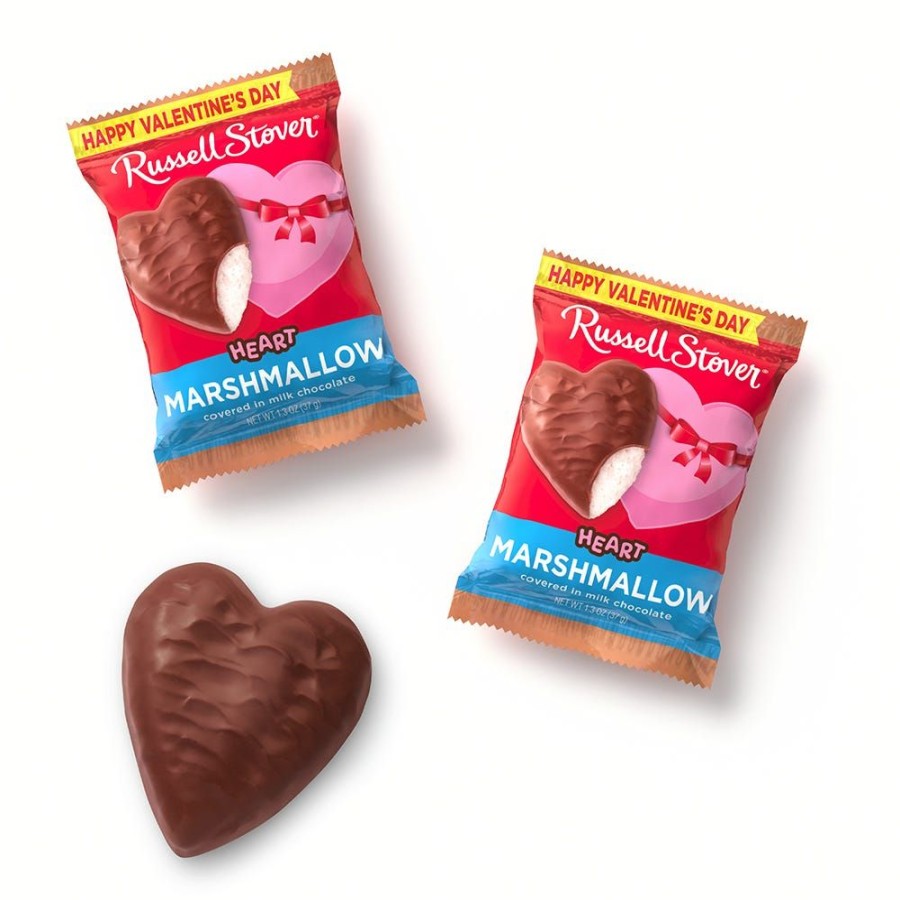 Valentines Day Russell Stover | Milk Chocolate Marshmallow Heart, 1.3 Oz., Case Of 18