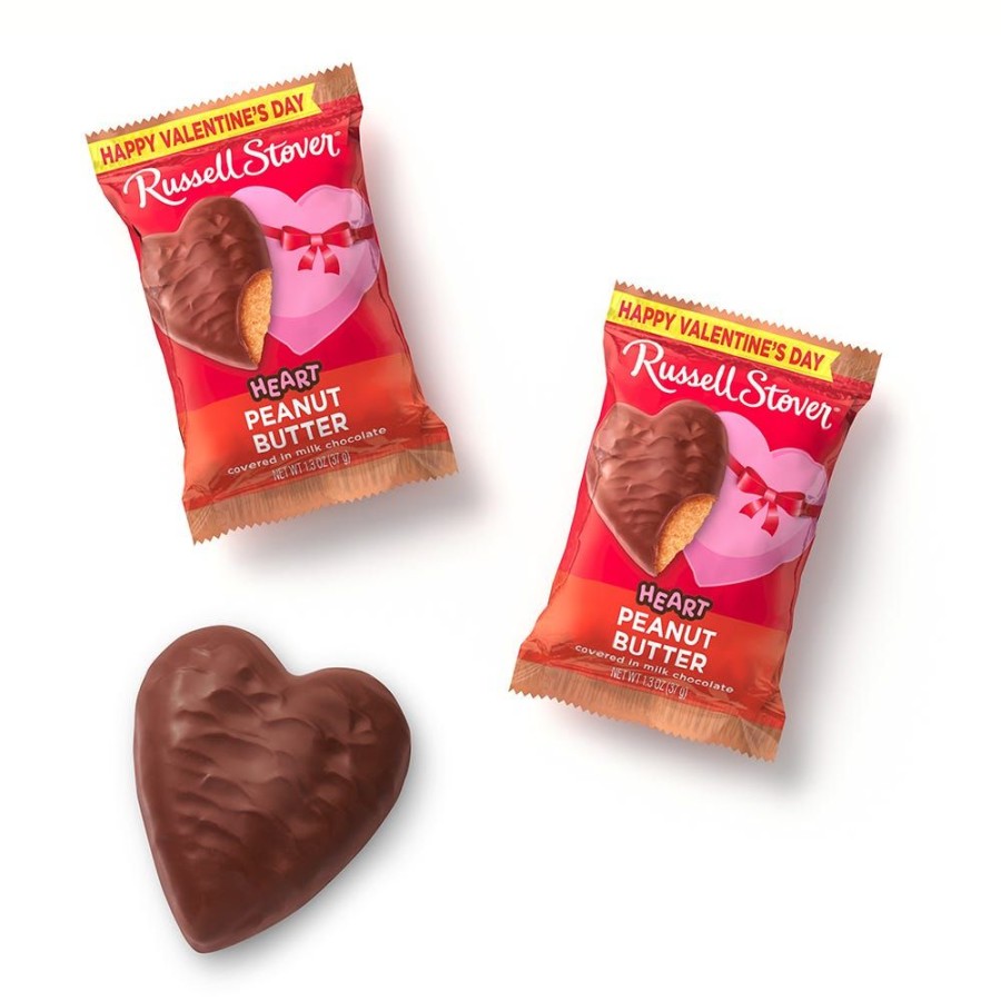 Valentines Day Russell Stover | Milk Chocolate Chocolate Truffle Heart, 1.3 Oz., Case Of 18