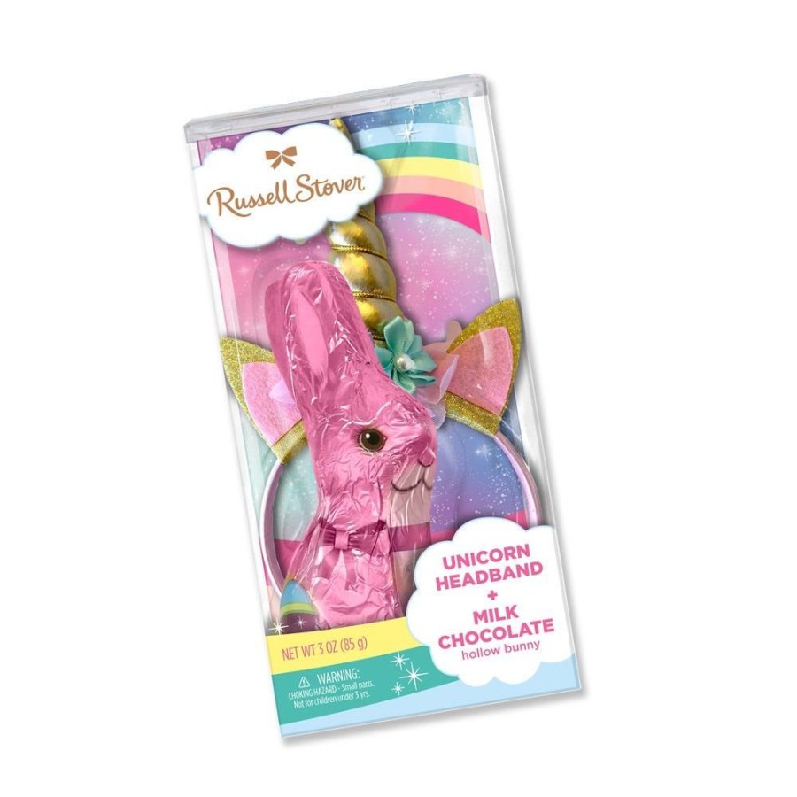 Easter Russell Stover | Milk Chocolate Hollow Bunny With Unicorn Headband, 3 Oz.