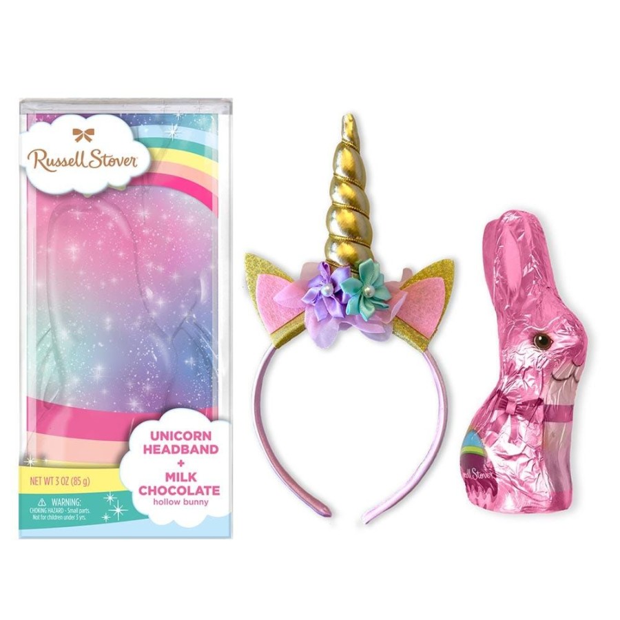 Easter Russell Stover | Milk Chocolate Hollow Bunny With Unicorn Headband, 3 Oz.