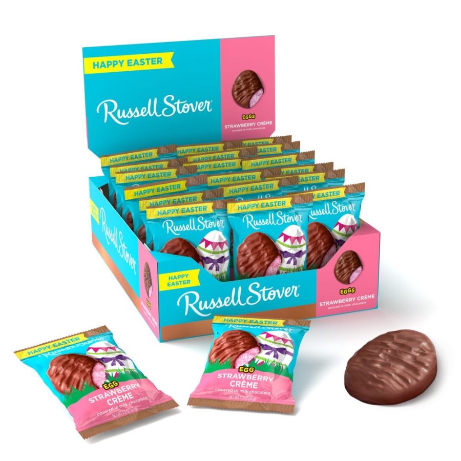 Easter Russell Stover | Milk Chocolate Strawberry Creme Egg, 1.3 Oz., Case Of 18