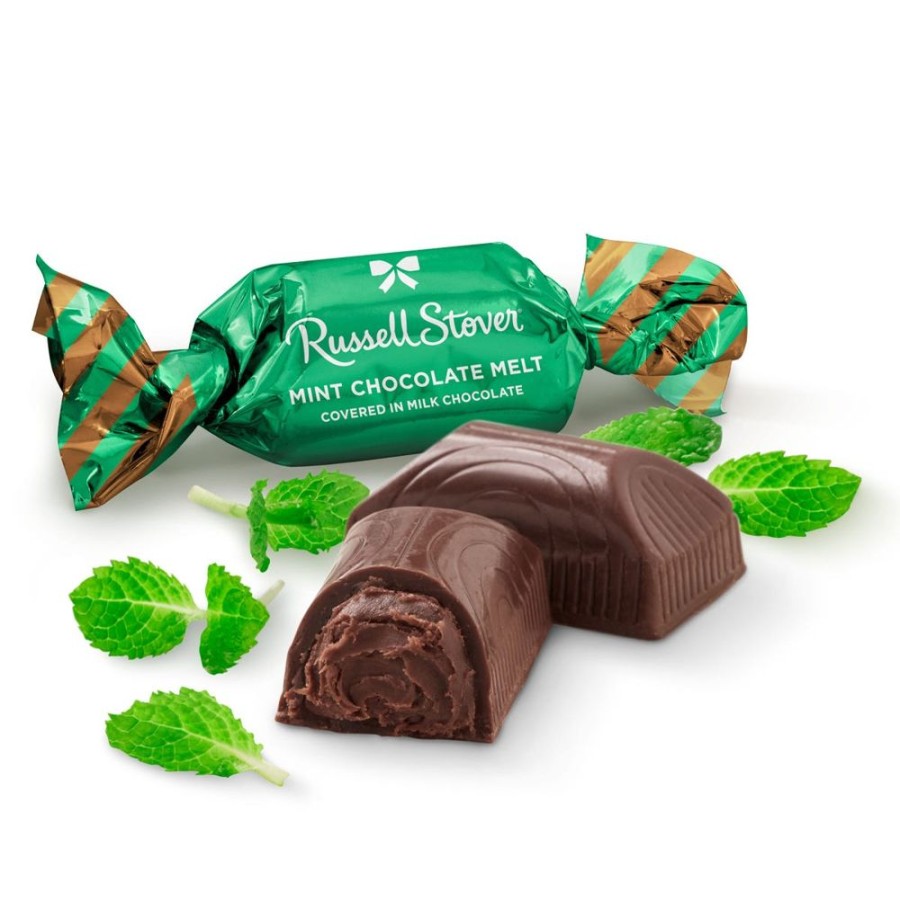 Chocolate Russell Stover | Milk Chocolate French Mint Miniatures, 10 Oz. Box