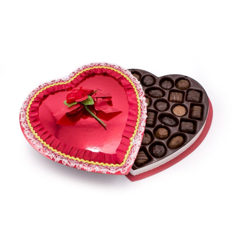 Valentines Day Russell Stover | Assorted Chocolates Red Fancy Heart Box, 15.05 Oz.