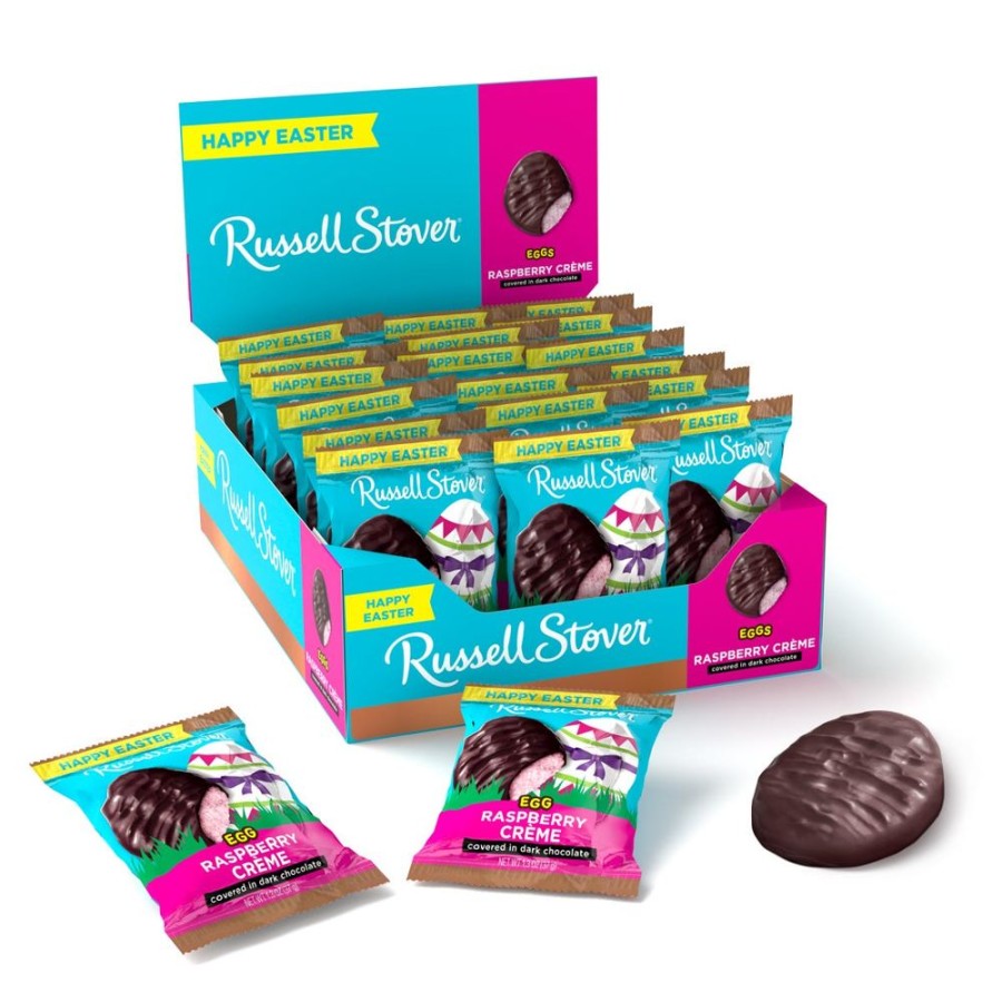 Easter Russell Stover | Dark Chocolate Raspberry Creme Egg, 1.3 Oz., Case Of 18