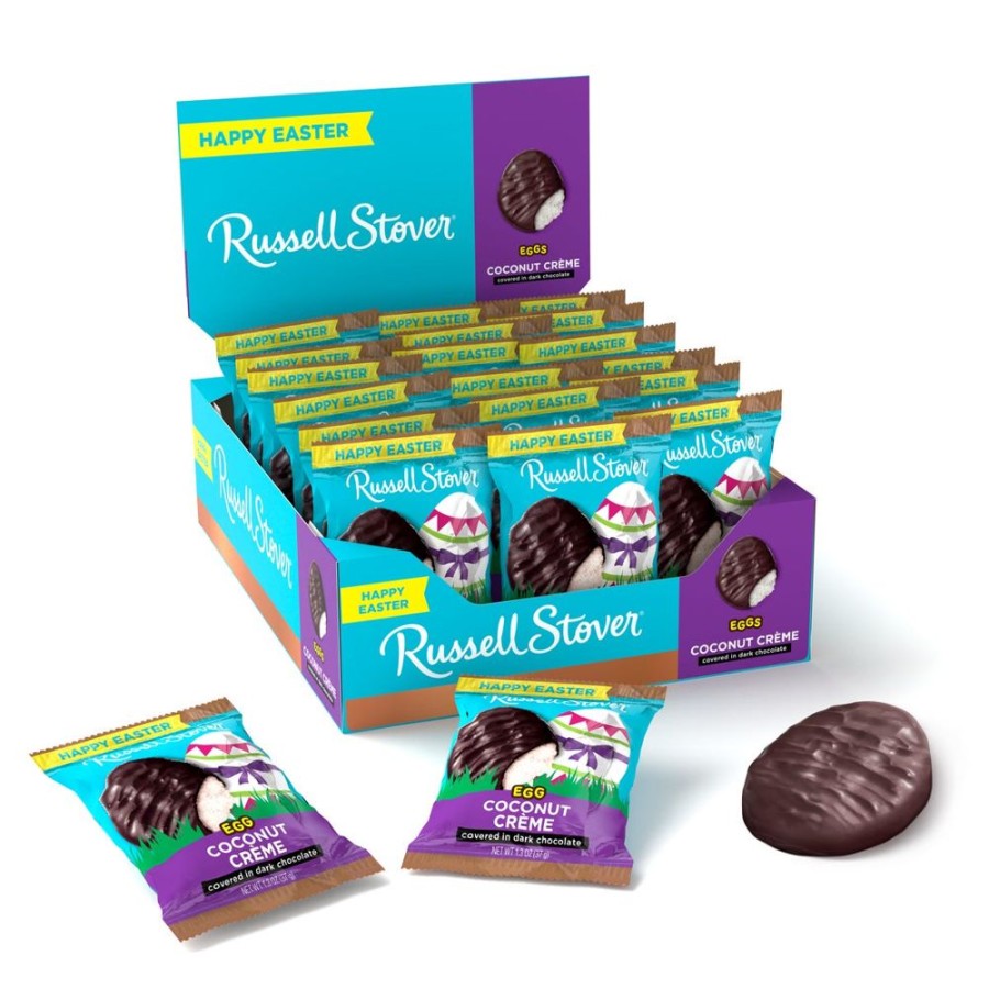 Easter Russell Stover | Dark Chocolate Coconut Creme Egg, 1.3 Oz., Case Of 18