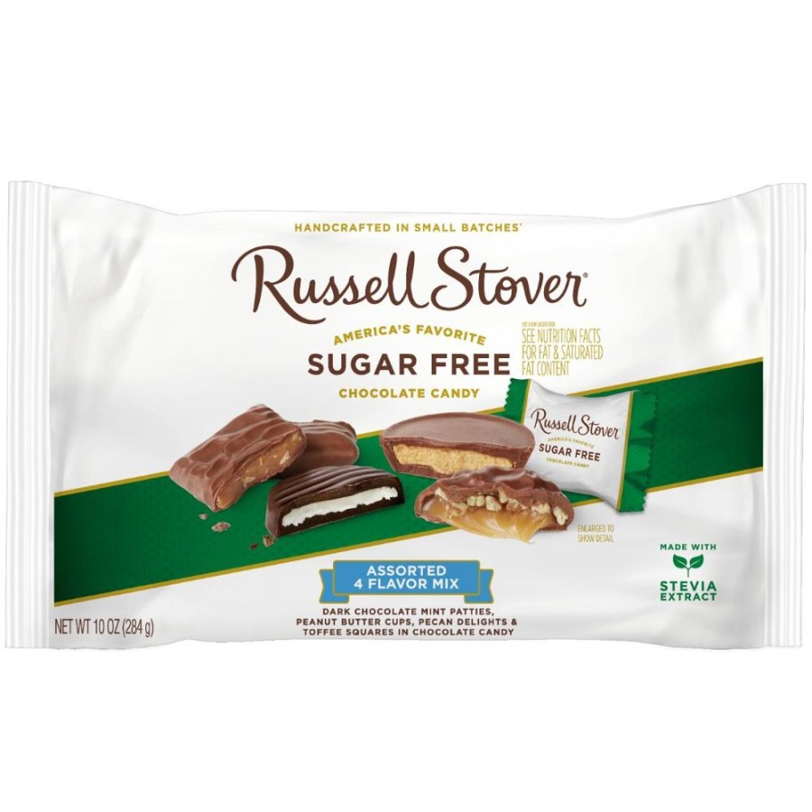 Chocolate Russell Stover | Sugar Free Chocolate Candies - Multi Flavor, 10 Oz. Bag