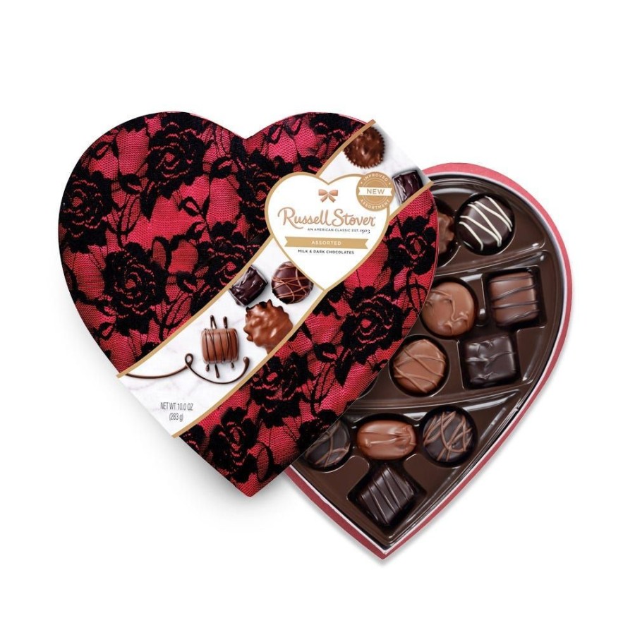 Valentines Day Russell Stover | Assorted Chocolates Secret Lace Heart, 10 Oz.