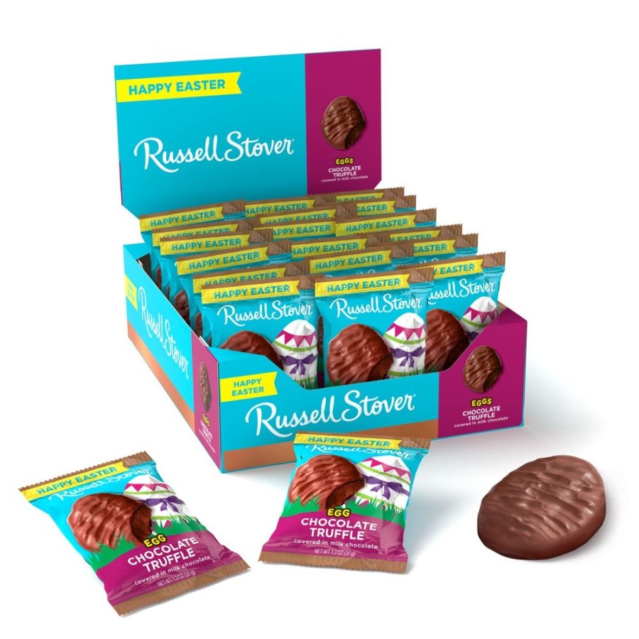 Easter Russell Stover | Milk Chocolate Chocolate Truffle Egg, 1.3 Oz., Case Of 18