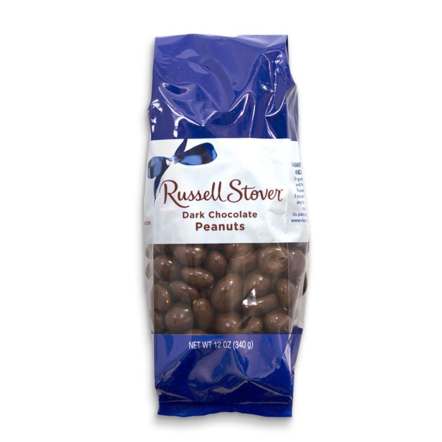 Chocolate Russell Stover | Dark Chocolate Peanuts, 12 Oz. Bag