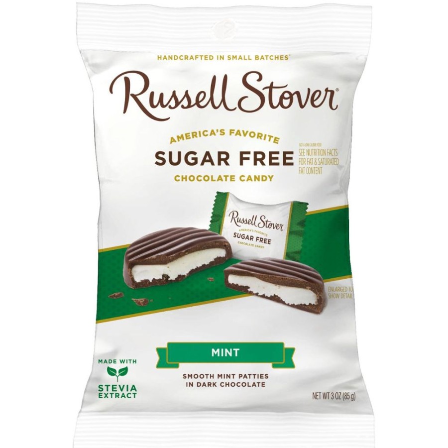 Chocolate Russell Stover | Sugar Free Mint Patties, 3 Oz. Bag