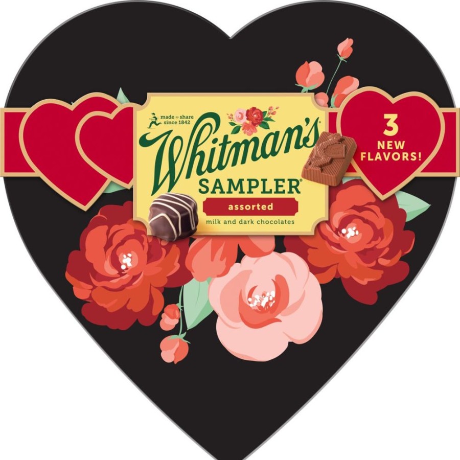 Valentines Day Russell Stover | Whitman'S Sampler Assorted Chocolate Embossed Floral Heart Box, 6.3 Oz.