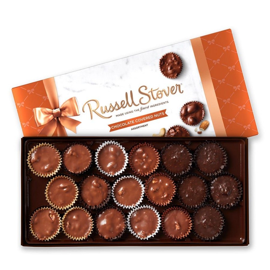 Chocolate Russell Stover | Chocolate Covered Nuts, 9 Oz. Box