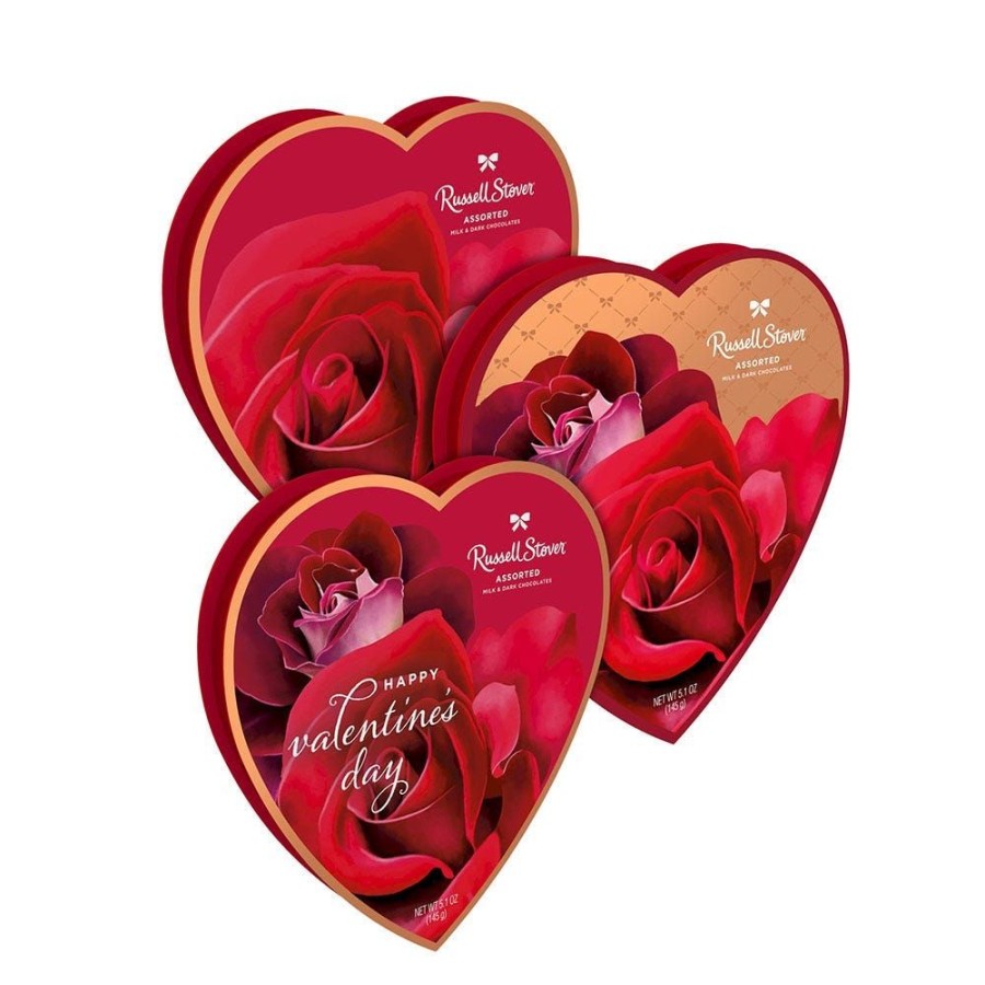 Valentines Day Russell Stover | Assorted Chocolates Romantic Heart, 5.1 Oz.