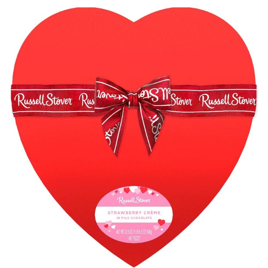 Valentines Day Russell Stover | Strawberry Creme Heart Box, 1 Lb. 6.5 Oz.