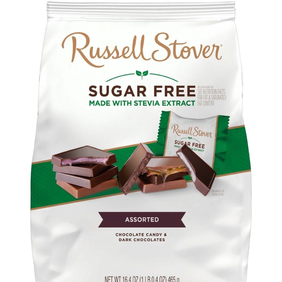 Chocolate Russell Stover | Sugar Free Tile Assortment, 16.4 Oz. Bag