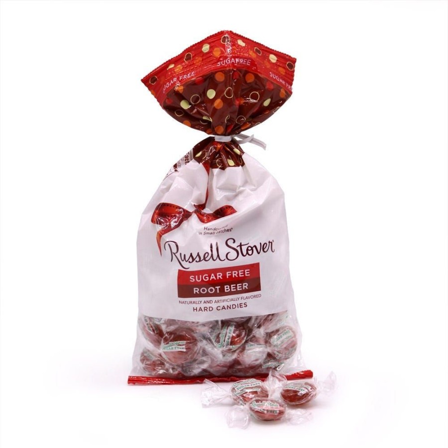 Chocolate Russell Stover | Sugar Free Root Beer Hard Candies, 12 Oz. Bag