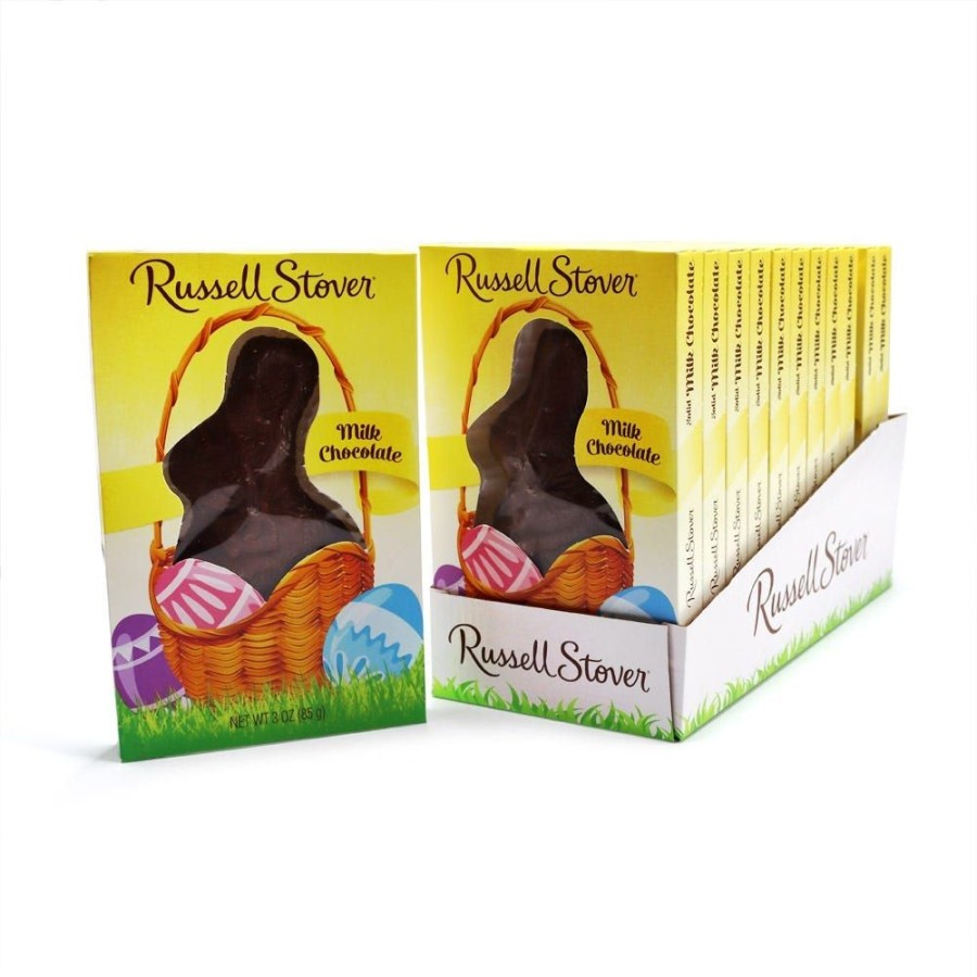 Easter Russell Stover | 3 Oz. Milk Chocolate Solid Flatback Rabbit, Case Of 12