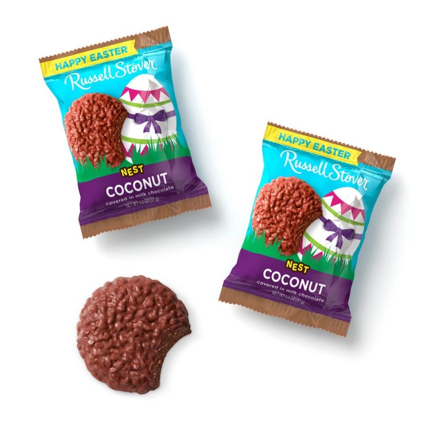 Easter Russell Stover | Milk Chocolate Easter Coconut Nest, 1.3 Oz., Case Of 18