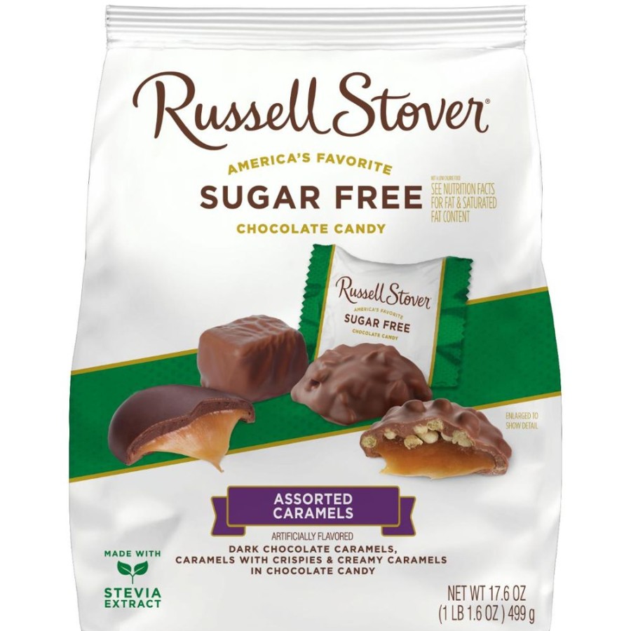 Chocolate Russell Stover | Sugar Free Caramel Mix, 17.6 Oz. Bag