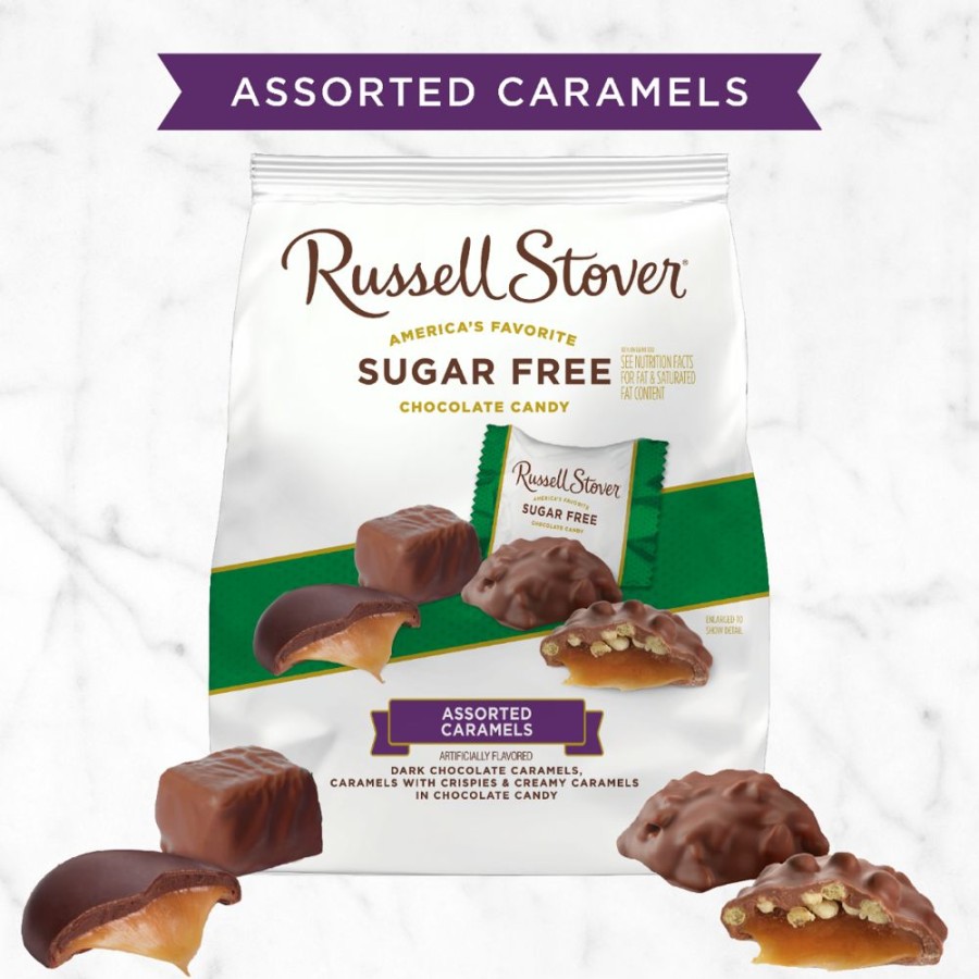 Chocolate Russell Stover | Sugar Free Caramel Mix, 17.6 Oz. Bag