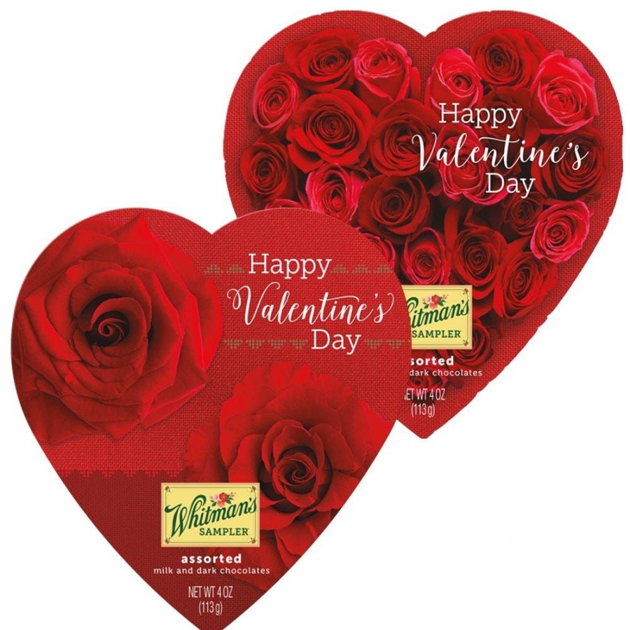 Valentines Day Russell Stover | Whitman'S Assorted Chocolates Romantic Rose Heart Box, 4 Oz.