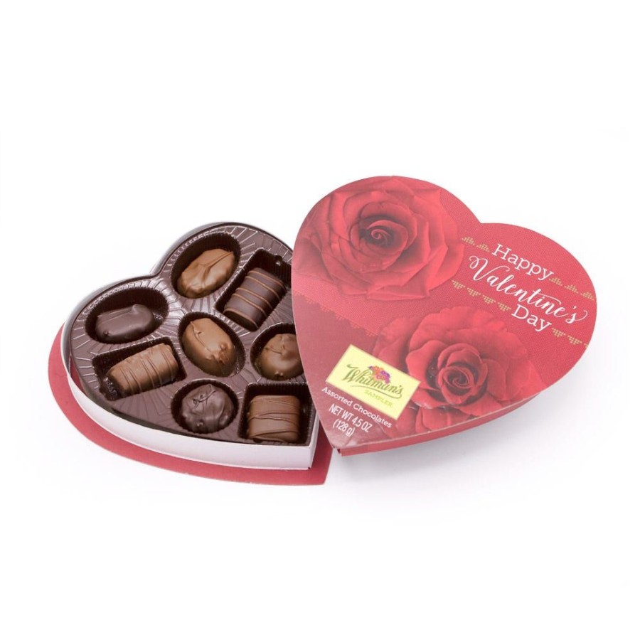 Valentines Day Russell Stover | Whitman'S Assorted Chocolates Romantic Rose Heart Box, 4 Oz.