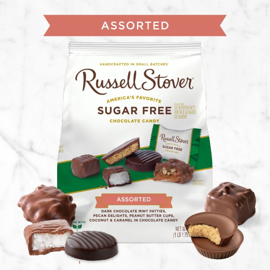 Chocolate Russell Stover | Sugar Free Assortment, 17.75 Oz Bag