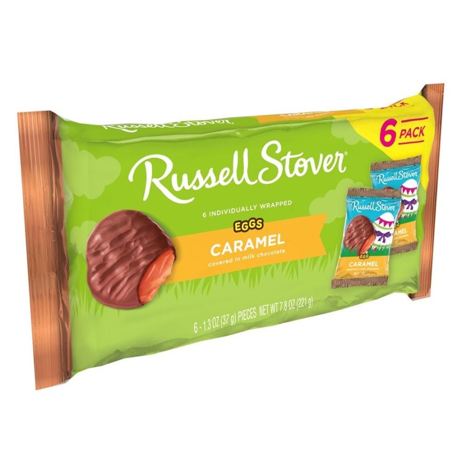 Easter Russell Stover | Milk Chocolate Caramel Eggs 6-Pack, 7.8 Oz.