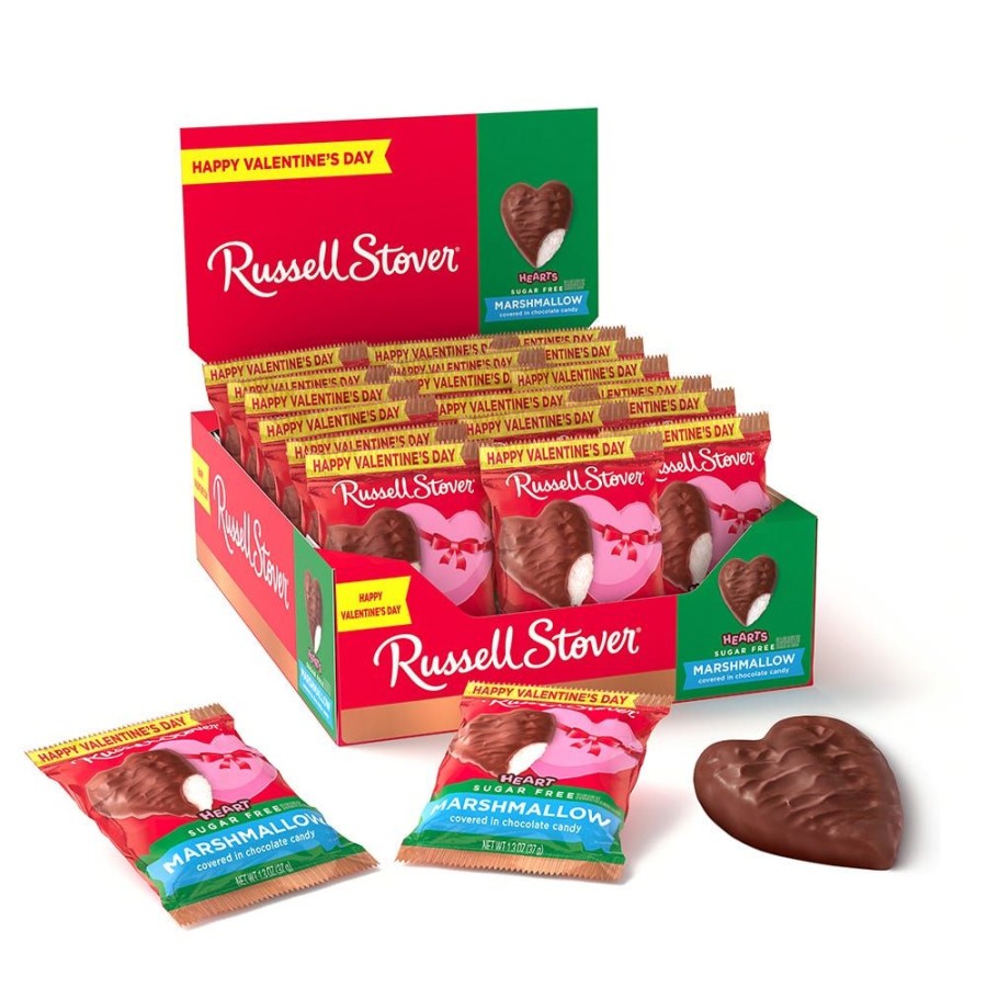 Valentines Day Russell Stover | Sugar Free Chocolate Marshmallow Heart, 1.3 Oz., Case Of 18