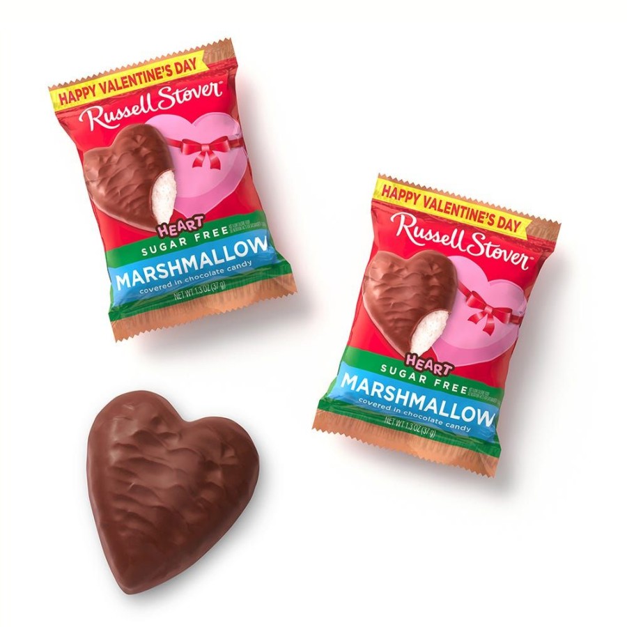 Valentines Day Russell Stover | Sugar Free Chocolate Marshmallow Heart, 1.3 Oz., Case Of 18