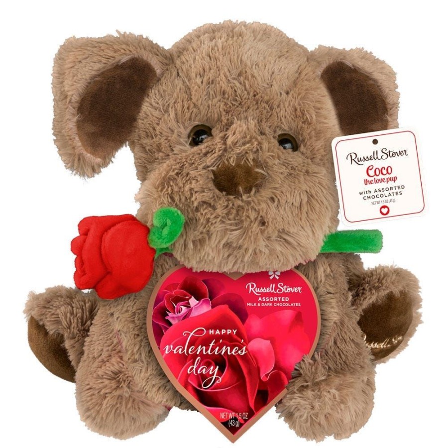 Valentines Day Russell Stover | Assorted Chocolates Photo Heart, 1.5 Oz. With Coco Plush