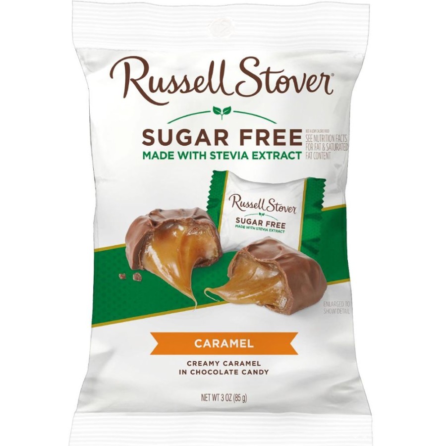 Chocolate Russell Stover | Sugar Free Caramels, 3 Oz. Bag