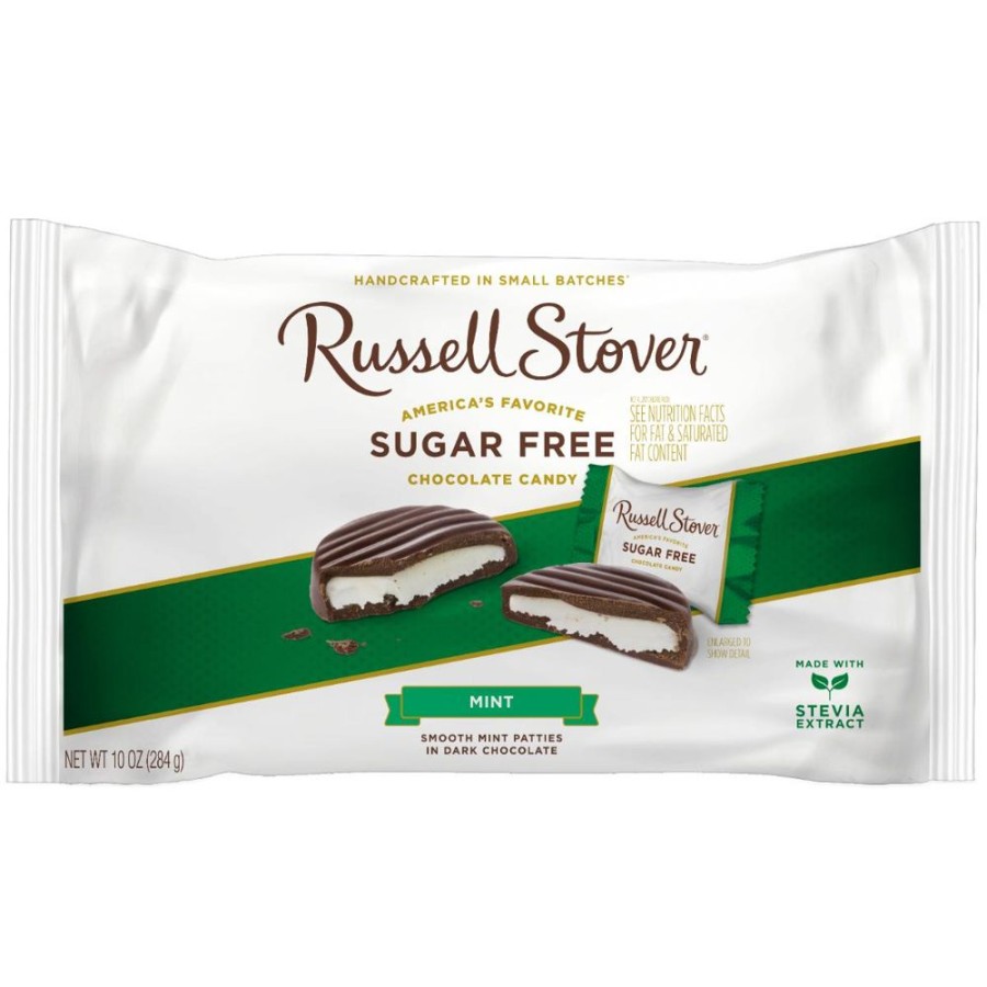 Chocolate Russell Stover | Sugar Free Mint Patties, 10 Oz. Bag