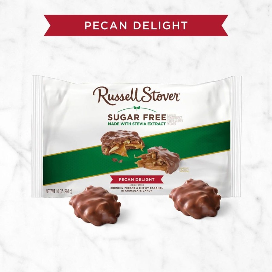 Chocolate Russell Stover | Sugar Free Pecan Delights, 10 Oz. Bag