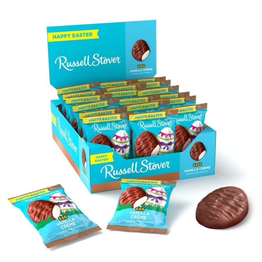 Easter Russell Stover | Milk Chocolate Vanilla Creme Egg, 1.3 Oz., Case Of 18