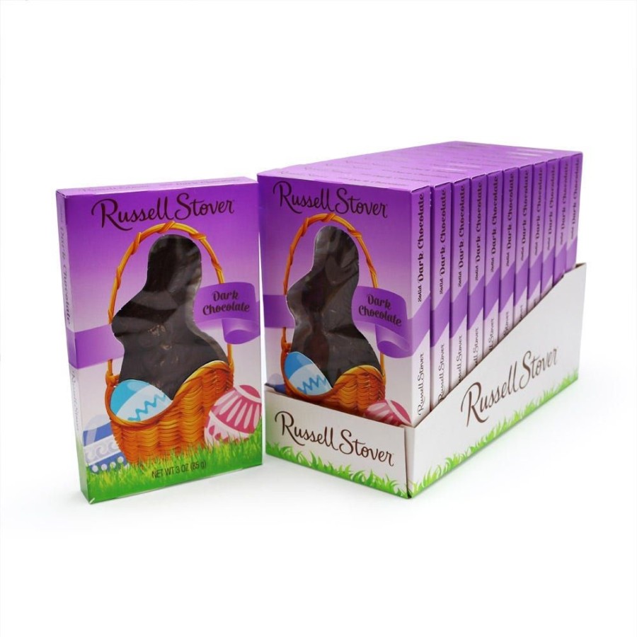 Easter Russell Stover | Dark Chocolate Flatback Rabbit, 3 Oz., Case Of 12