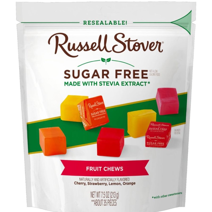 Chocolate Russell Stover | Sugar Free Fruit Chews, 7.5 Oz. Bag