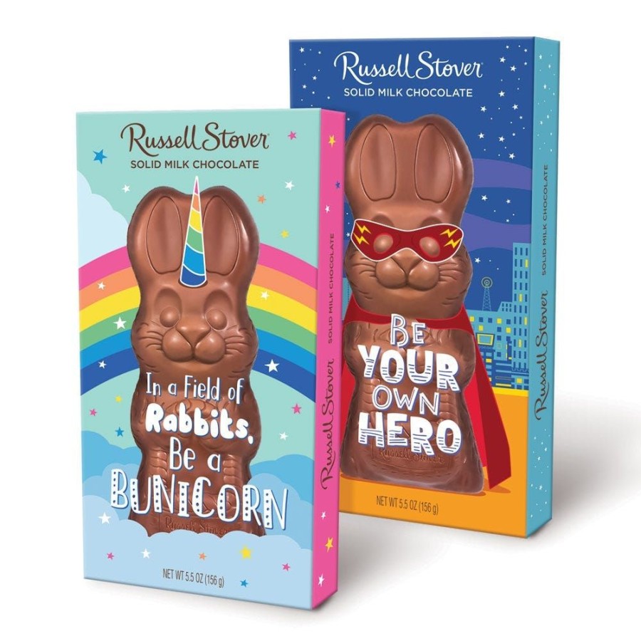 Easter Russell Stover | Solid Milk Chocolate Empower Bunny, 5.5 Oz.