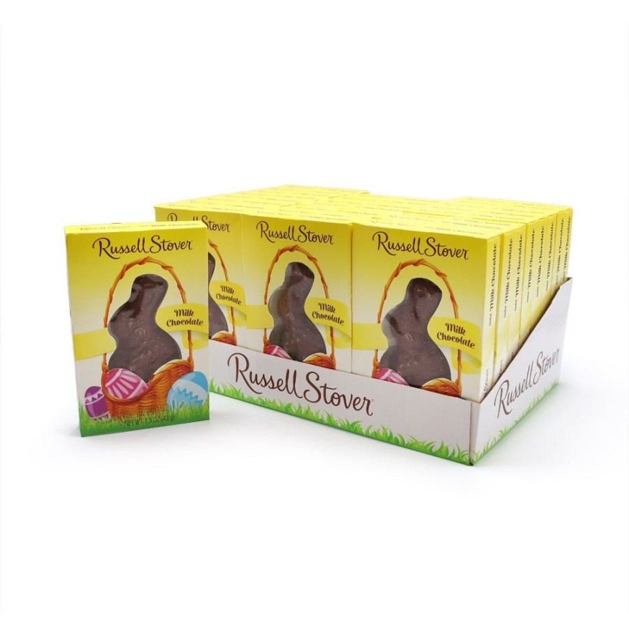 Easter Russell Stover | Solid Milk Chocolate Flatback Rabbit, 1.5 Oz., Case Of 24