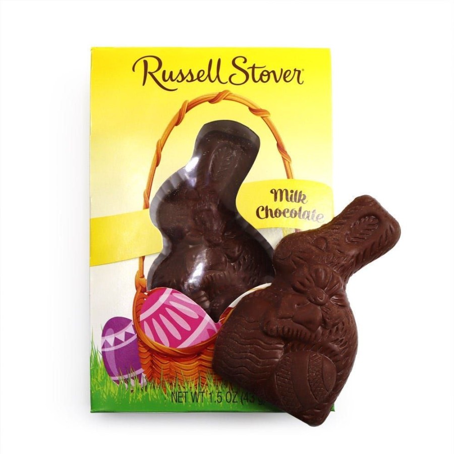 Easter Russell Stover | Solid Milk Chocolate Flatback Rabbit, 1.5 Oz., Case Of 24