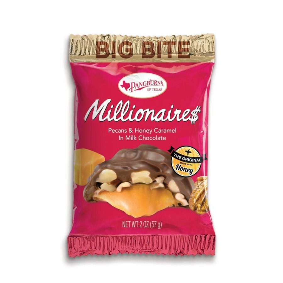 Chocolate Russell Stover | Pangburn'S Millionaires Big Bite, 2 Oz. Bars, Case Of 36