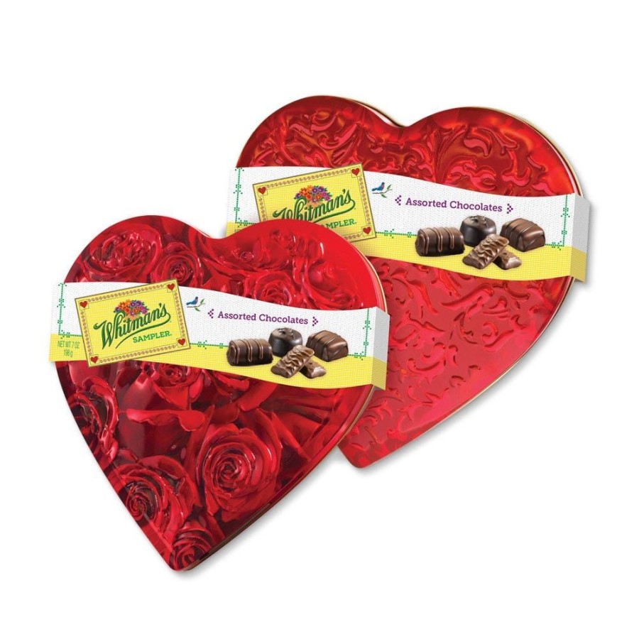 Valentines Day Russell Stover | Whitman'S Assorted Chocolates Heart Tin, 7 Oz.