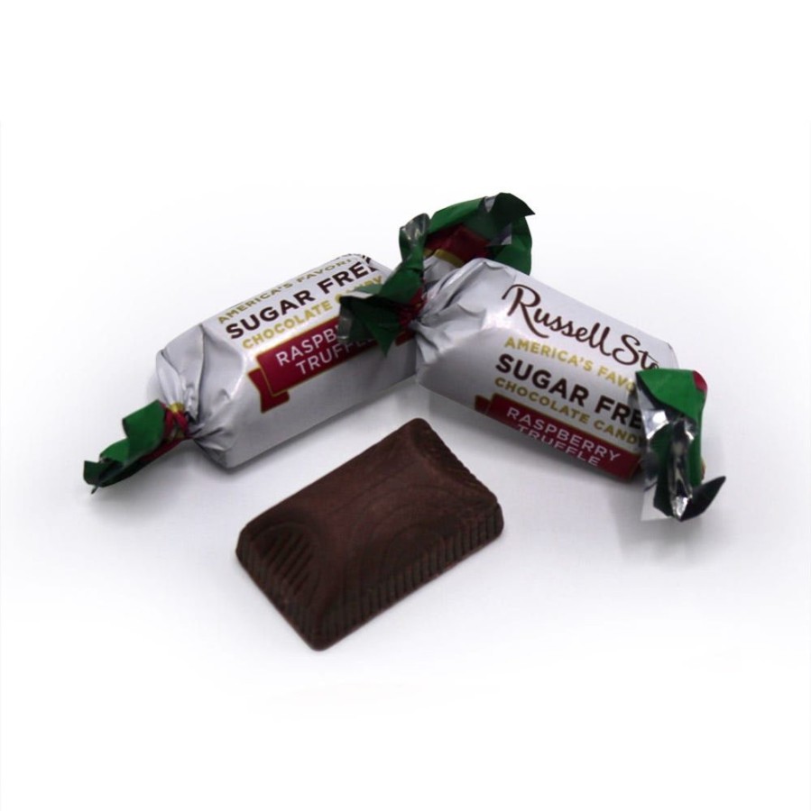 Chocolate Russell Stover | Sugar Free Dark Chocolate Raspberry Truffle Miniature, 10 Oz. Box